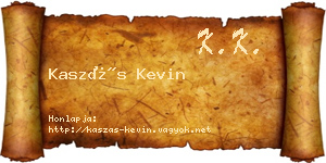 Kaszás Kevin névjegykártya