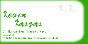 kevin kaszas business card