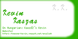 kevin kaszas business card